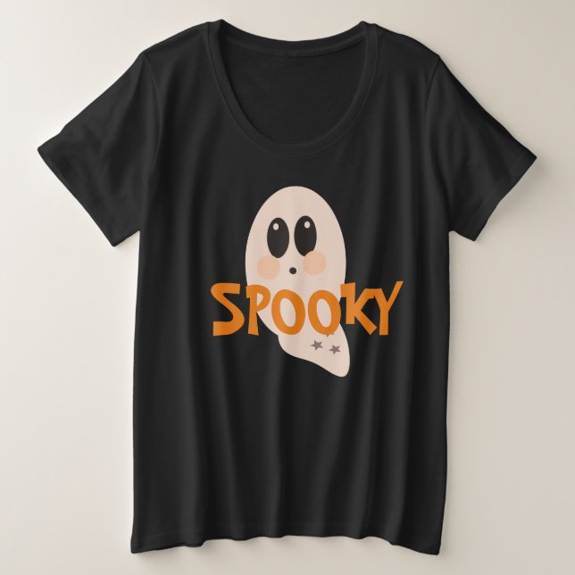 Camiseta Fantasma Retro Halloween Assustador  (Frente do Design)