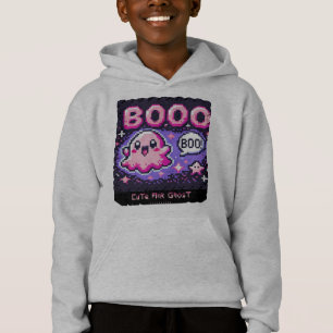 Camiseta Fantasma Rosa Bonito: Doce e Spooky (capuz de meni