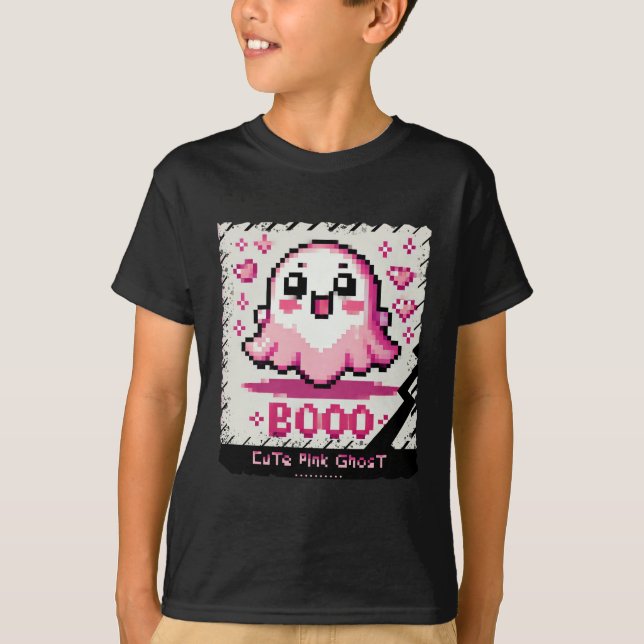 Camiseta Fantasma Rosa Bonito: Menino e Louco (Frente)