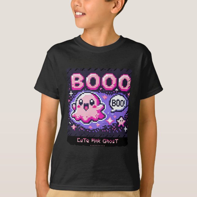 Camiseta Fantasma Rosa Bonito: Menino e Louco (Frente)