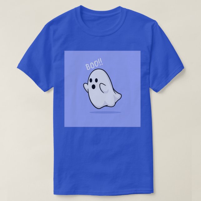 Camiseta fantasma roxo e fofo da desaprovação (Frente do Design)