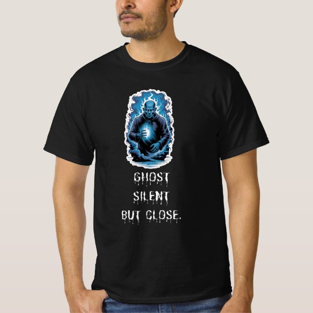 Camiseta Fantasma Silencioso Mas Próximo – Espírito Azul Es (Frente)