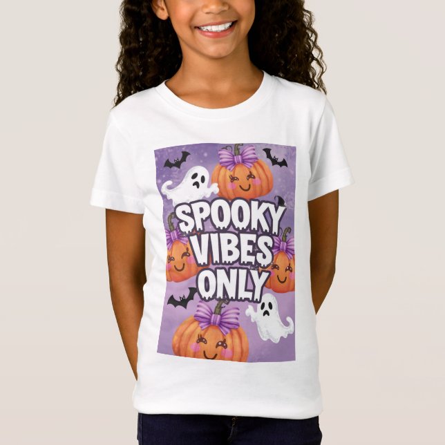 Camiseta Fantasma - Teto de Halloween Spooky e Ado (Frente)