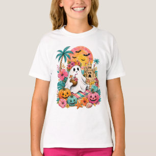 Camiseta Fantasma Tropical de Halloween