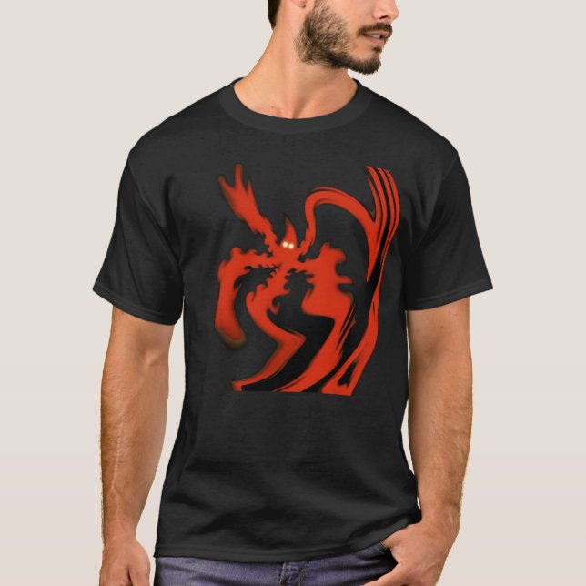 Camiseta Fantasma vermelho caindo para trás (Frente)