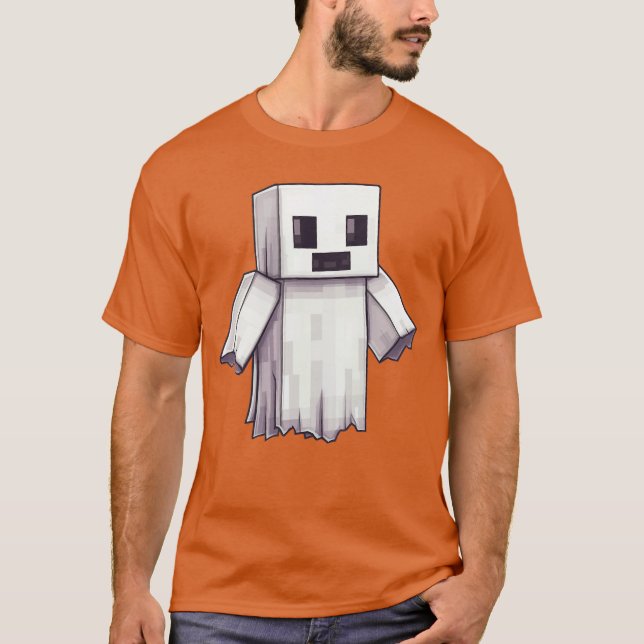 Camiseta Fantasma Video Gamer Traje de Halloween Combinando (Frente)