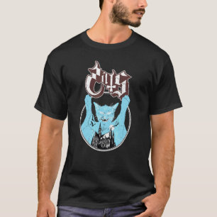 Camiseta Fantasma Vintage Halloween Meow Amigo Gato Rocha F