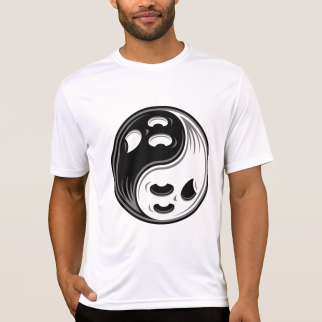 Camiseta Fantasma Yin Yang Black and White (Frente)