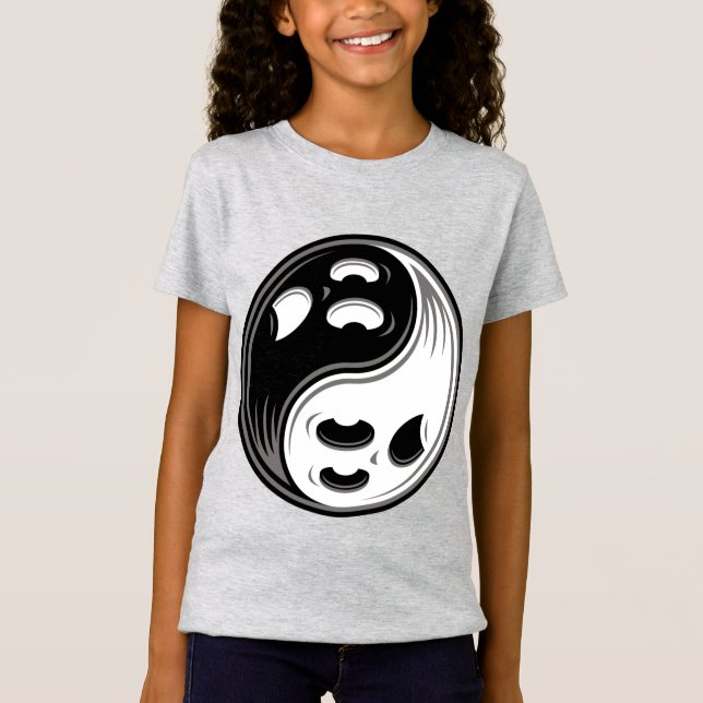 Camiseta Fantasma Yin Yang Black and White (Frente)