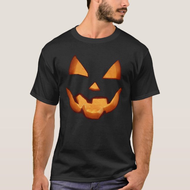 Camiseta Fantasmagórico Fantoche de Abóbora de Halloween (Frente)