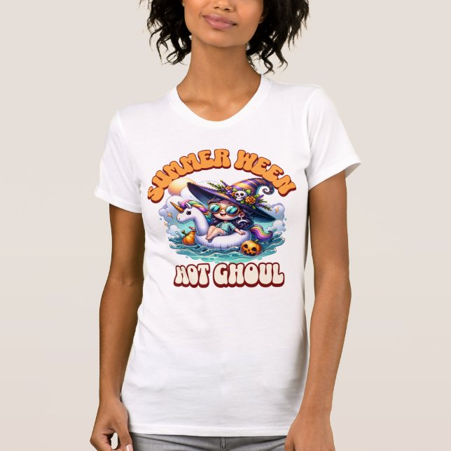 Camiseta Fantasmagórico Ghoul de Summerween em Flutuador de (Frente)