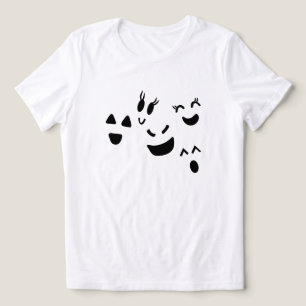 Camiseta Fantasmagórico Rosto de Fantasma Fofo de Halloween