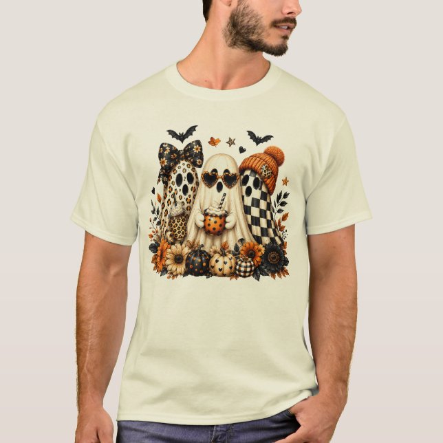 Camiseta Fantasmagóricos Boho Giris Flor de Girassol Hallow (Frente)