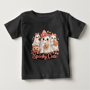 Camiseta Fantasmagóricos Fantasmas Cor-de-Rosa e Abóbora de