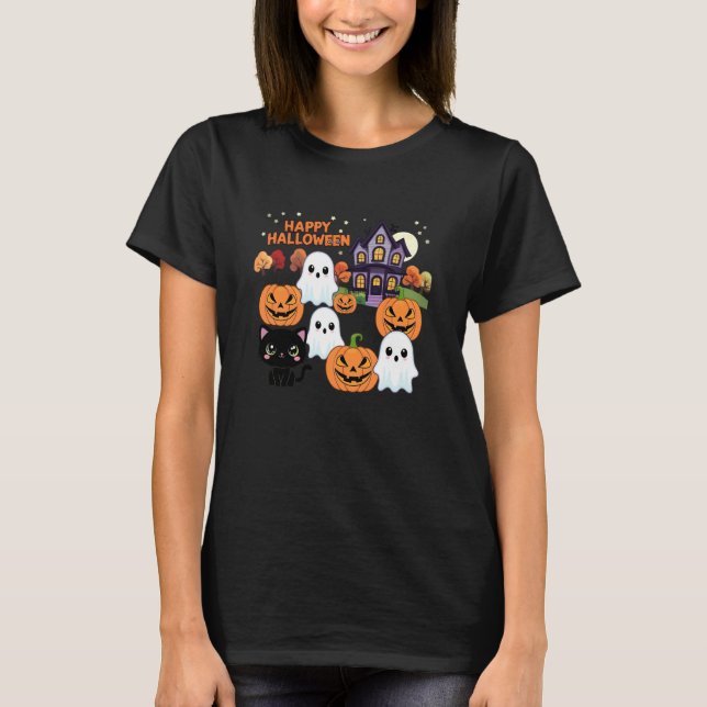 Camiseta Fantasmagóricos fantasmas da casa assombrada de Ha (Frente)