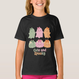 Camiseta Fantasmas Abóboras Arcos Daisy Outono Fofo e Assus