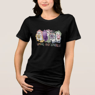 Camiseta Fantasmas bonitos cristalinos Halloween Magia