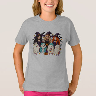 Camiseta Fantasmas de Enfermeira de Halloween Fofos, Bruxas