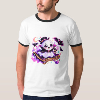Camiseta Fantasmas de Halloween Leitura Fofa