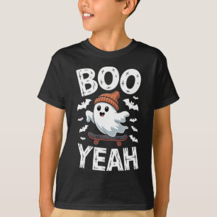 Camiseta Fantasmas de Halloween Skateboard Boo Sim Fantasia