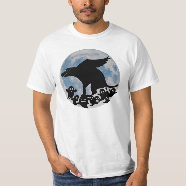 Camiseta Fantasmas de Pooping de Cachorros Voadores (Frente)