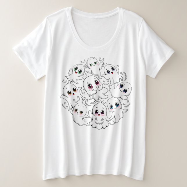 Camiseta Fantasmas do Bebê assustam o bom humor do Dia das  (Frente do Design)