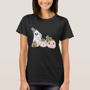 Camiseta Fantasmas e Bombeiros Rosa do Halloween Boo