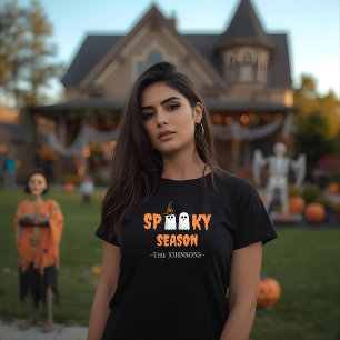 Camiseta Fantasmas e Chapéu de Bruxas Personalizados