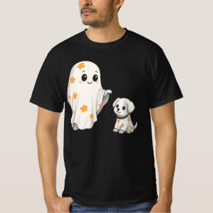Camiseta Fantasmas e Filhotes de Halloween - Fantasia de Fa