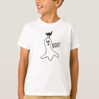 Fantasmas e Gatos Pretos no Halloween Fofos