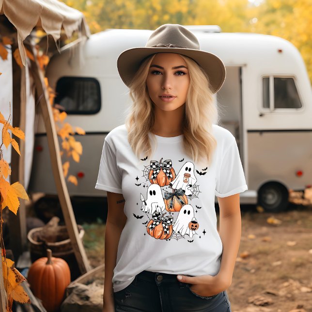 Camiseta Fantasmas e Pumpkins (Criador carregado)