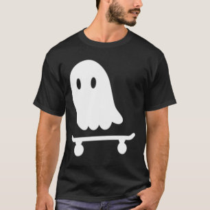 Camiseta Fantasmas engraçados de skate patinador preguiçoso