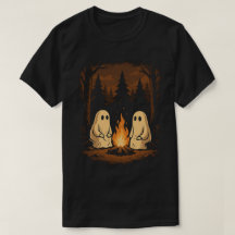 Fantasmas Fofos ao Redor da Fogueira de Halloween