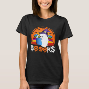 Camiseta Fantasmas Livro Leitura Fantasia de Halloween Aman