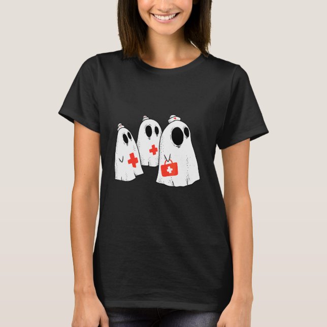 Camiseta Fantasmas Médicos Cute Scary (Frente)