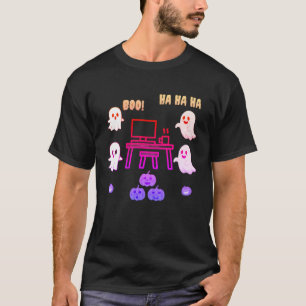 Camiseta Fantasmas Voadores em Torno de um Computador – Tec
