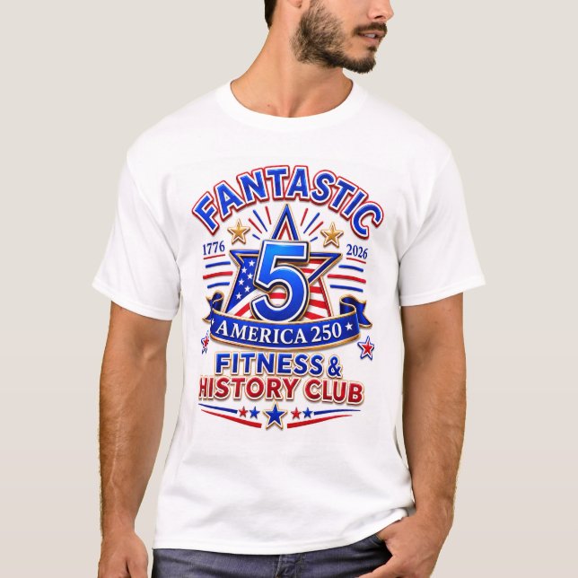 Camiseta Fantastic 5 America 250 (Frente)
