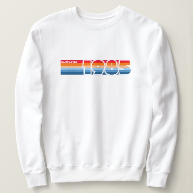 Camiseta Fantástico '85 Retro Stripe Sweatshirts (Frente do Design)
