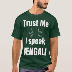 Camiseta Fantástico Auto-falante de Linguagem Bengali Prese