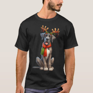 Camiseta Fantástico Dane Rena Chapéu de Papai Noel Luzes de
