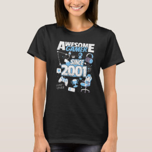 Camiseta Fantástico Jogador desde 2001 Boy Girl Gaming Setu