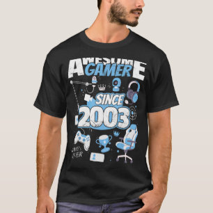Camiseta Fantástico Jogador desde 2003 Boy Girl Gaming Setu
