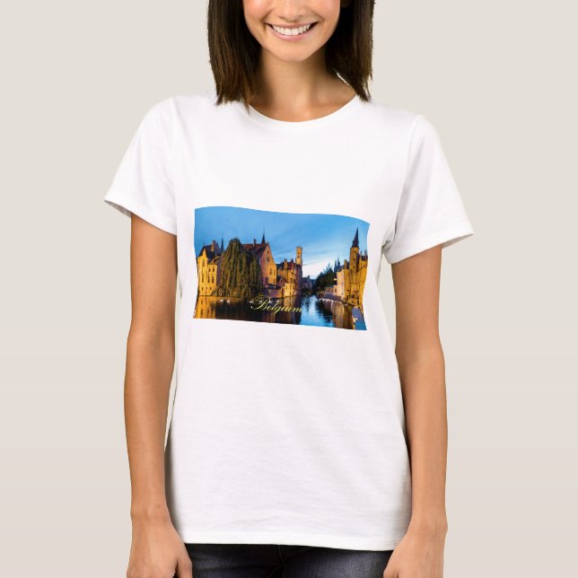 Camiseta Fantástico! Medieval Bruges Belgium - Foto Pró (Frente)