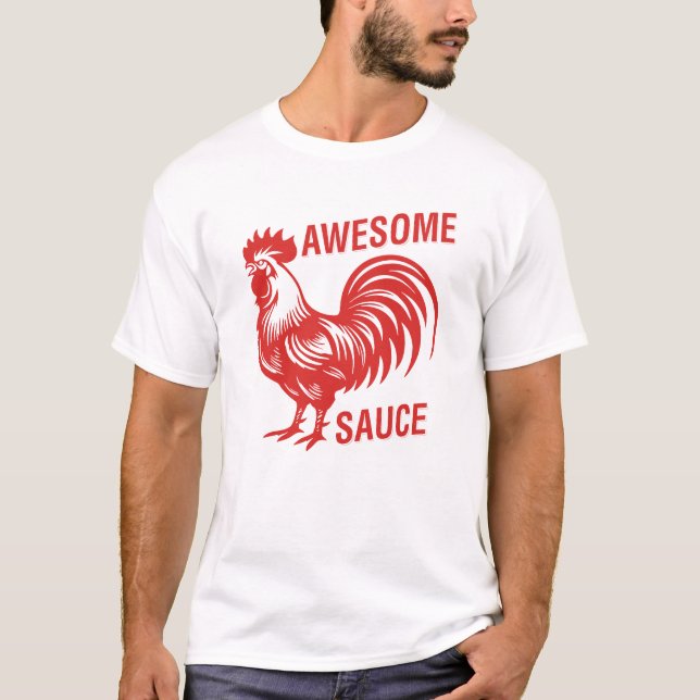 Camiseta Fantástico Molho Rooster Engraçado (Frente)
