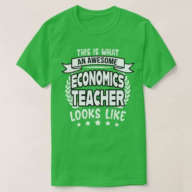 Camiseta Fantástico Professor de Economia Encantado Present (Frente do Design)