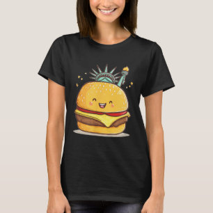 Camiseta Fantástico Roupa De Burger De Estátua Da Liberdade