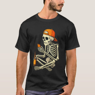 Camiseta Fantástico Traje de Esqueleto de Halloween com Doo