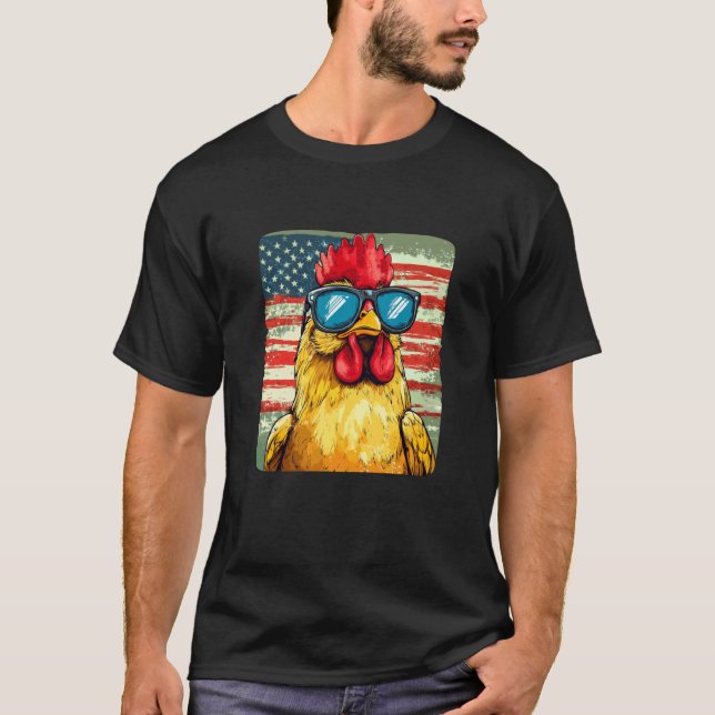 Camiseta Fantástico Traje de Frango Americano (Frente)