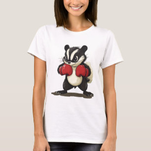 Camiseta Fantástico Traje de Gambá com Luvas de Boxe para M