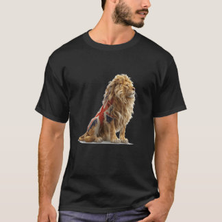 Camiseta Fantástico Traje de Leão Britânico para Meninos e 